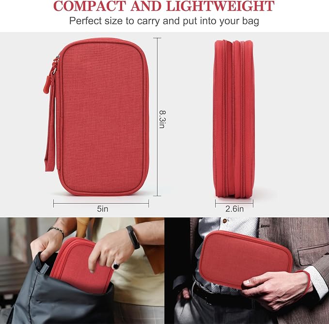 FYY Electronic Organizer, Travel Tech Pouch Bag, Waterproof, Double Layers - Image 2