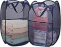 Foldable Clothes Basket Mesh Pop Up Laundry Hamper by Aplter