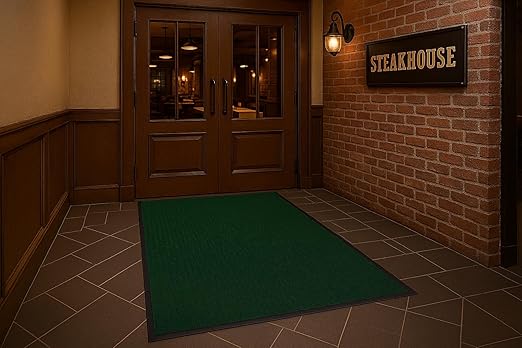 Guardian WaterGuard Indoor/Outdoor Wiper Scraper Floor Mat, Rubber/Nylon, 6'x8', Green
