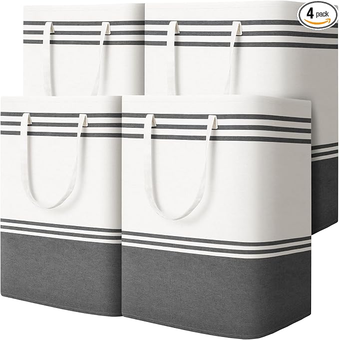 4 Pack Large Laundry Baskets, Laundry Hampers, Freestanding Waterproof by EpicTotes