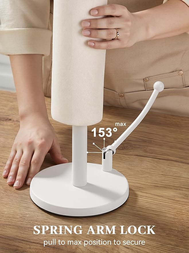 SMARTAKE Paper Towel Holder Countertop, Non-Slip Weighted Base - Image 8
