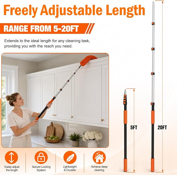 LAANPOLE 26FT High Reach Duster Cleaning Kit - Image 6