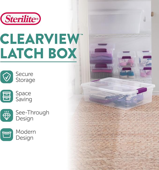 Sterilite ClearView Latch Boxes, Storage Bins - Image 3
