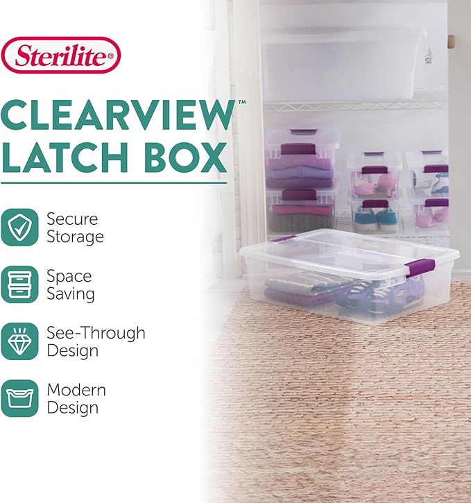 Sterilite ClearView Latch Boxes, Storage Bins - Image 2