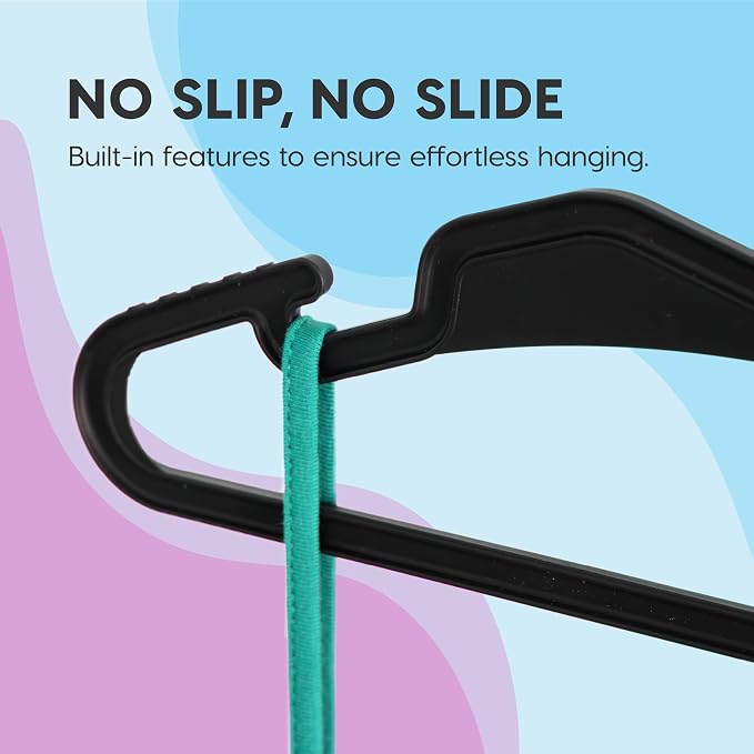 IRIS USA Extra Small Hangers 50 Pack, 11.87" W x 6.75" H, Shoulder Grooves - Image 5