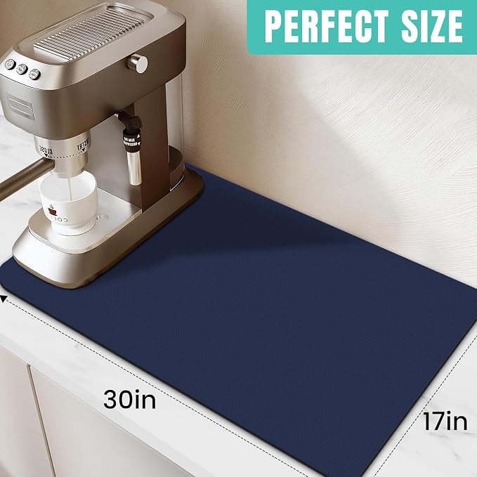 Coffee Mat Super Absorbent Dish Drying Mat Coffee Bar Mat 17"x 30" - Image 2