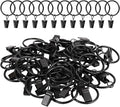 Curtain Rings with Clips, 42 Pack Metal Drapery Rings with Clips Hooks Hangers by Unknown