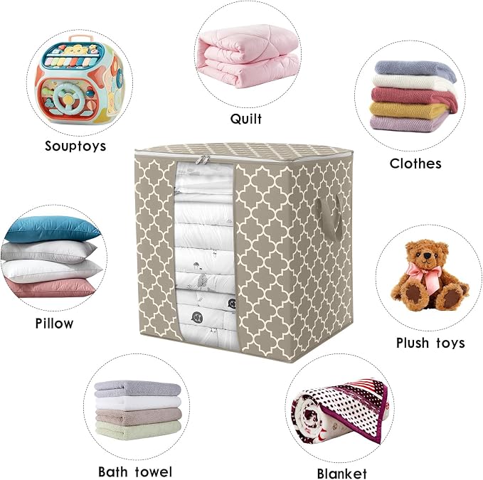 Storage Bags 6 Pack 100L Clothes Organization and Storage Containers | Large - Image 7