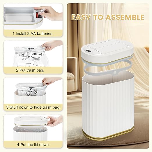 ELPHECO Motion Sensor Bathroom Trash Can - Image 5