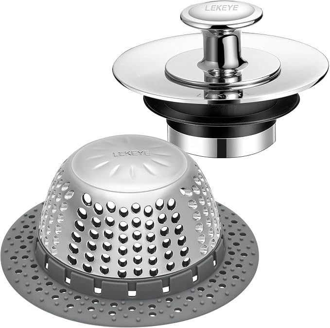 LEKEYE Shower Drain Hair Catcher | Bathtub Stopper/Shower Drain Cover/Drain by LEKEYE