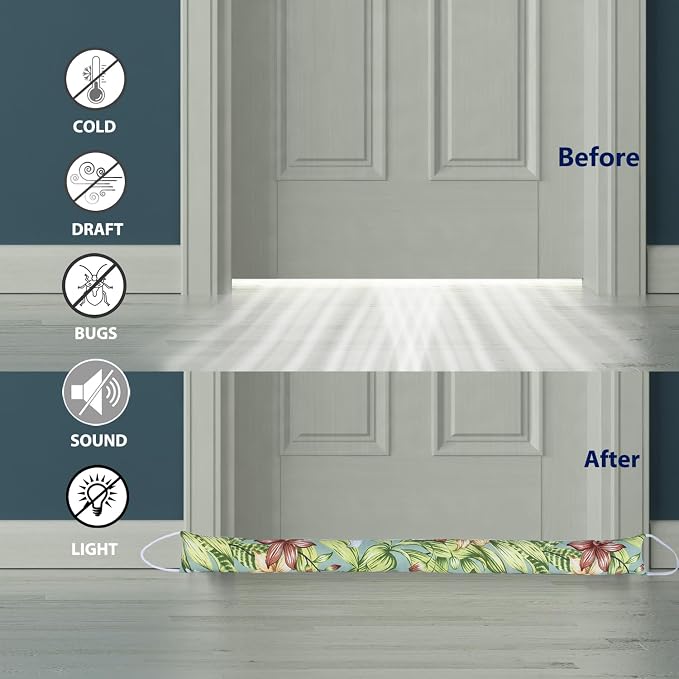 2 Pack 36 Inch 2.8 Inch Wide Slim Under Door Blocker Door Draft Stopper - Image 3