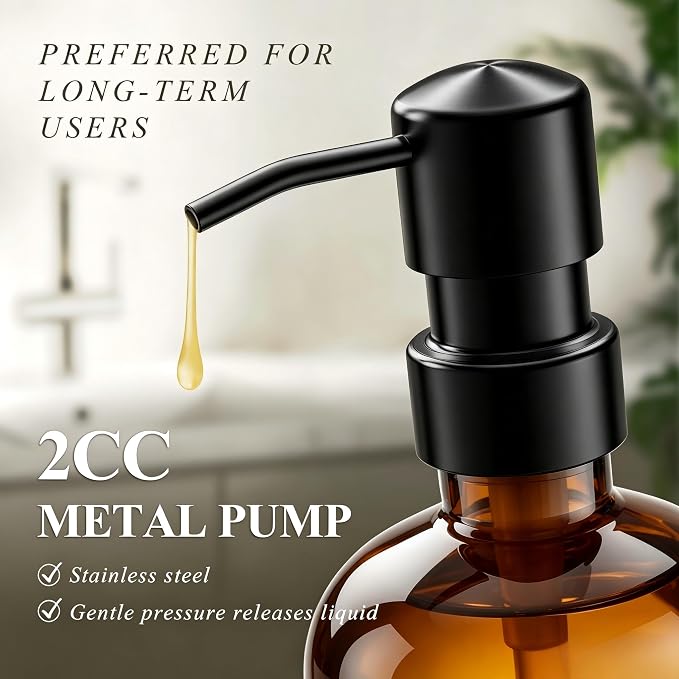 Cisily Amber Kitchen Soap Dispenser Set - Image 6