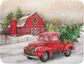 Red Truck Dish Drying Mat Xmas Tree Dish Drainer Rack Mat Winter Microfiber by Giwawa