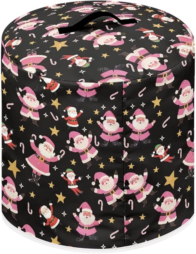 Santa Claus Dust Cover Instant Pot and Extra Accessories Dust Proof Easy to Clean Pressure Cooker Cover Electric Appliance Cover Air Fryer Accessories with Storage Pocket Size M