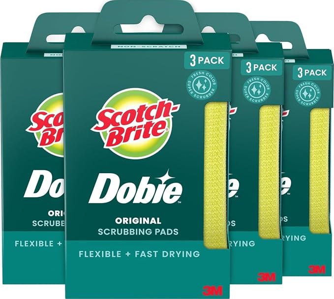 Scotch-Brite Dobie Non-Scratch All-Purpose Scrub Pads, 12 Pack | 12 Total Pads by Unknown
