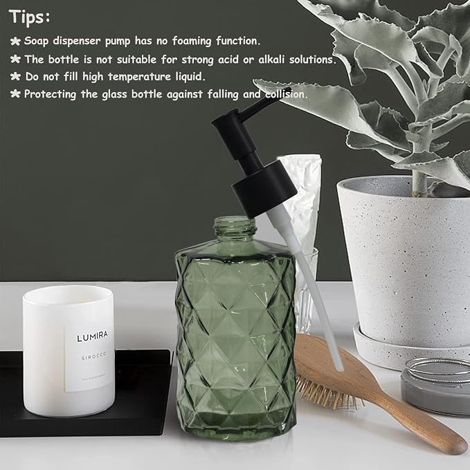 YYTSGG Green Glass Soap Dispenser - Image 6