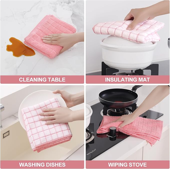 Homaxy Large Premium Cotton Kitchen Towels 16"x 28", 6 Pack - Image 4