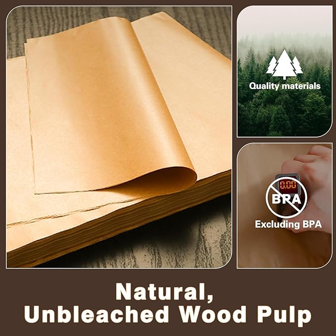 Air Fryer Liners Disposable, 100Pcs Parchment Paper with 4Pcs Teflon Mats Compatible with Nuwave 30QT Air Fryer Toaster Oven, Non-Stick Parchment Paper for Baking