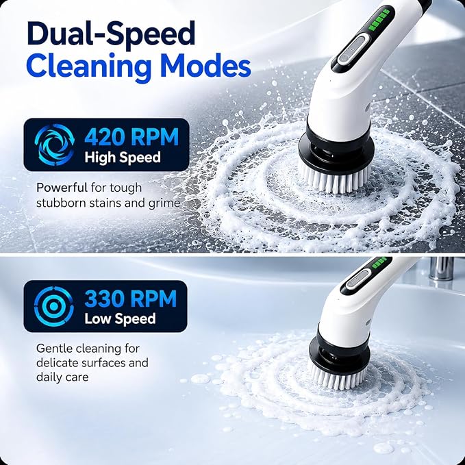 Highyes Electric Spin Scrubber for Bathroom - Image 3