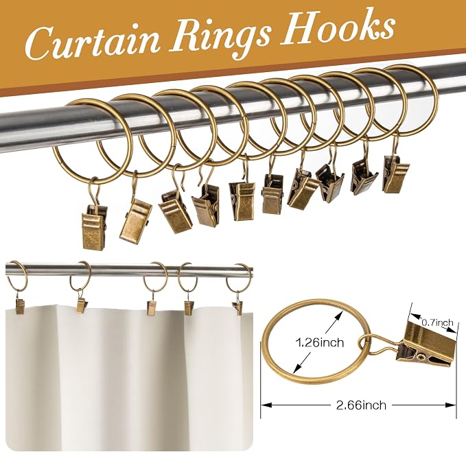 MAQIHAN 40PCS Curtain Rings - Image 4