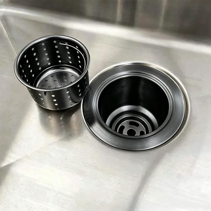 Kitchen Sink Drain Basket Only, Gunmetal Black 3-inch Basket - Image 5