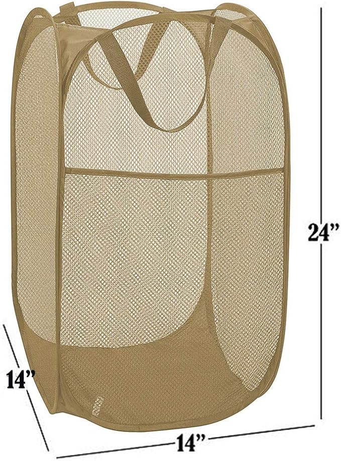 Mesh Popup Laundry Hamper, Foldable Laundry Basket Clothes Hamper - Image 2
