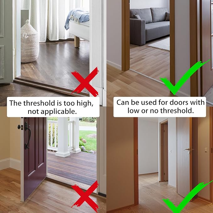 GDHOMM Door Draft Stopper for Bottom of Door, Adjustable Door Sweep Door Draft - Image 7