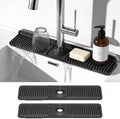 2PCS 24 Inch Faucet Mat for Kitchen Sink, Silicone Splash Guard for Kitchen by Prolixity