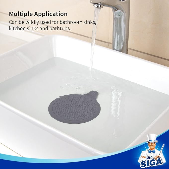 MR.SIGA Silicone Bathtub Stopper, Drain Stopper - Image 5