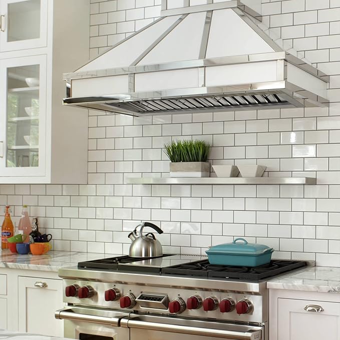 Akicon Range Hood Insert 30 Inch, Ultra Quiet, Powerful Suction Built-in Kitchen Vent Hood, Stainless Steel Ducted Stove Hood with Dimmable LED Lights Warm White, 4-Speed 600CFM