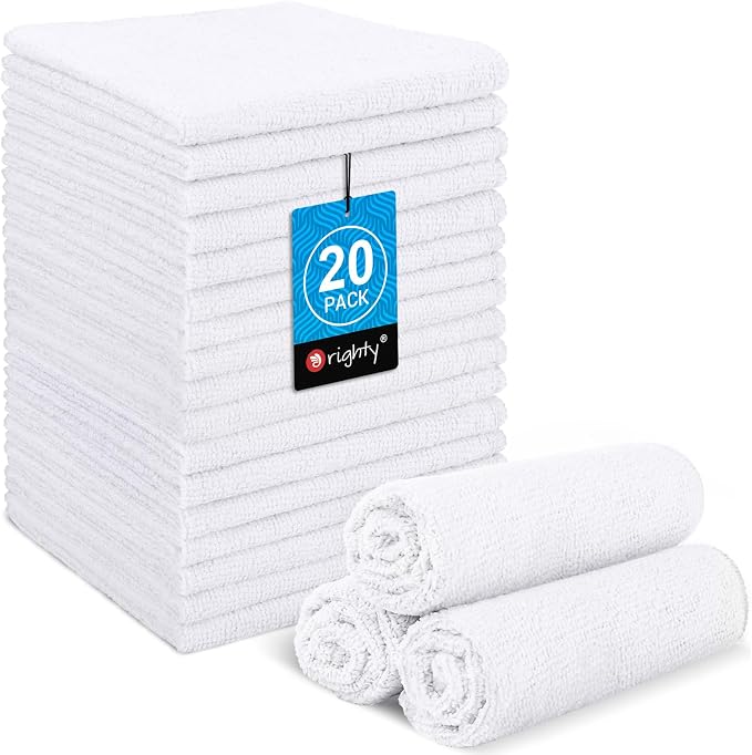 Orighty Wash Cloths, Face Towels 12x12 Inch 20 Pack by AllRightinOrighty