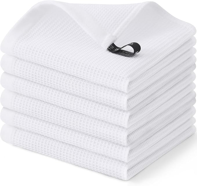 Homaxy 100% Cotton Waffle Weave Dish Cloths, 6 Pack by Homaxy