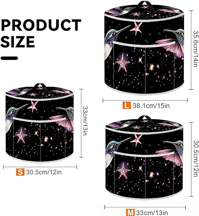 Air Fryer Dust Cover with Top Handle and Storage Bag, Compatible with Rice Cookers, Pressure Cookers, Slow Cookers and Air Fryers, Available in 3-Quart, 6-Quart and 8-Quart Sizes.