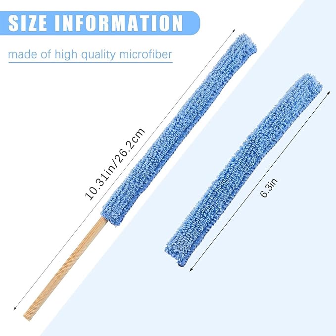 Honeydak 12 Pcs Microfiber Detail Duster Sticks Mini Crevice Cleaning Tools | - Image 2