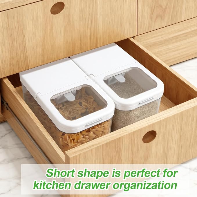 12 Lbs Rice Flour Sugar Storage Containers Dry Food Holder - Image 3