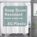 AmazerBath White Shower Curtain Plastic 72x72 Inches, Thick PEVA Shower Curtain by AmazerBath