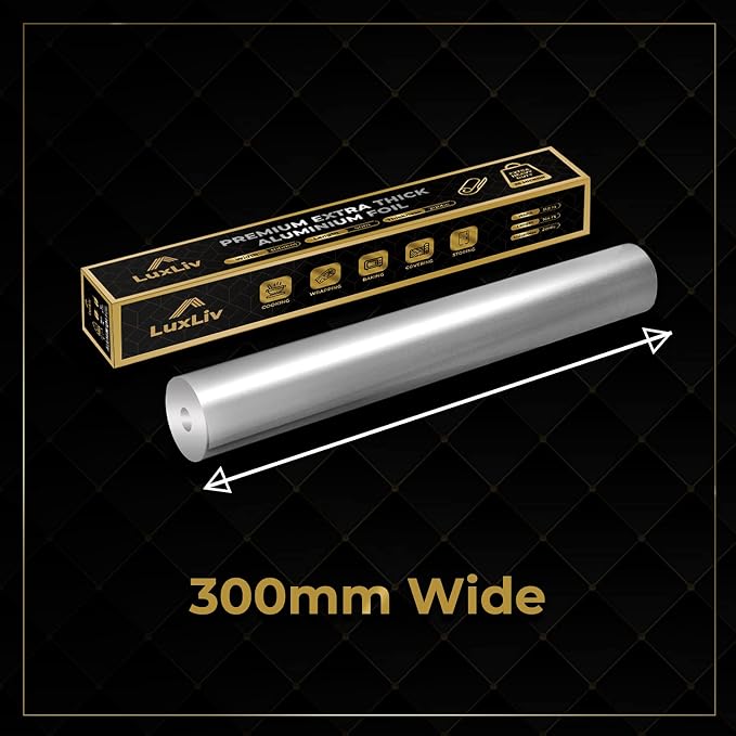 Aluminum Heavy Duty Tin Foil Roll – 12 inch wide x164 ft Length, 161 sq ft – - Image 4