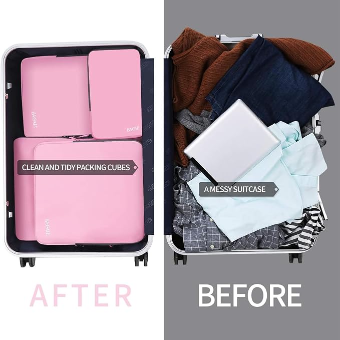 BAGAIL 4 Set/6 Set/8 Set Compression Packing Cubes Travel Accessories - Image 5