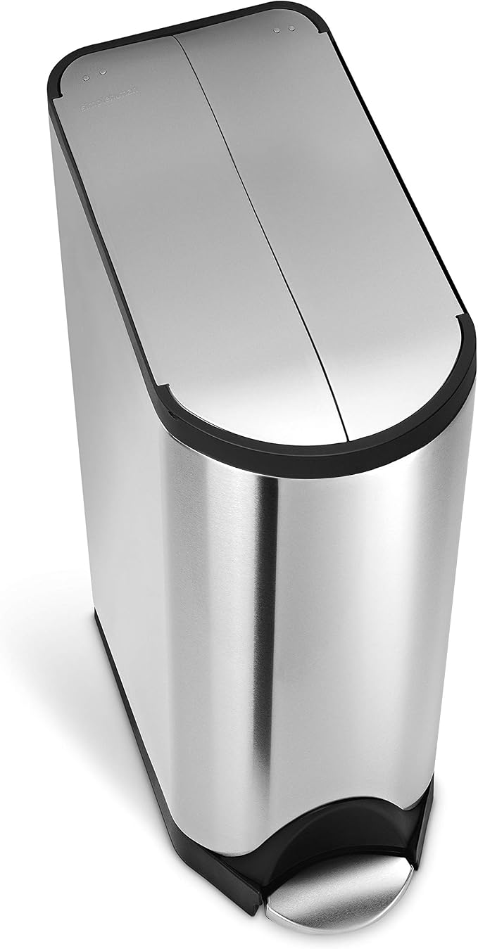 simplehuman 40 Liter / 10.6 Gallon Dual Compartment Butterfly Lid Kitchen - Image 2