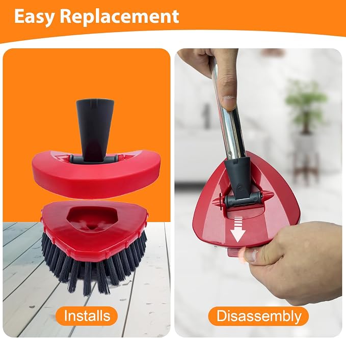 Fatmass 4 Pack Upgraded Spin Mop Replace Scrub Mop Brush Compatible - Image 3