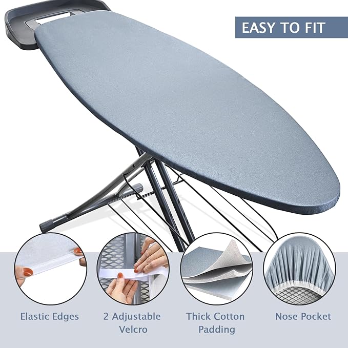 SheeChung Ironing Board Cover and Pad 18"x49", Wide Ironing Board Cover - Image 3