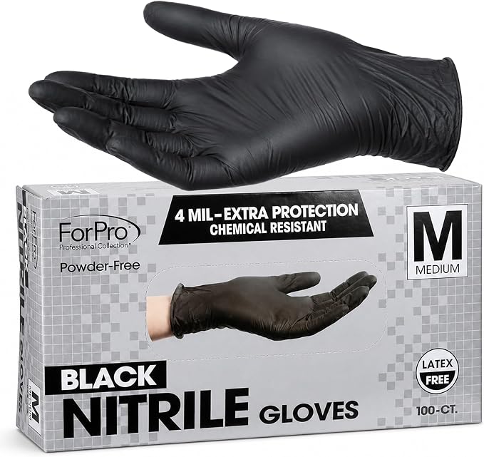 ForPro Disposable Nitrile Gloves, Chemical Resistant, Powder-Free, Latex-Free - Image 2