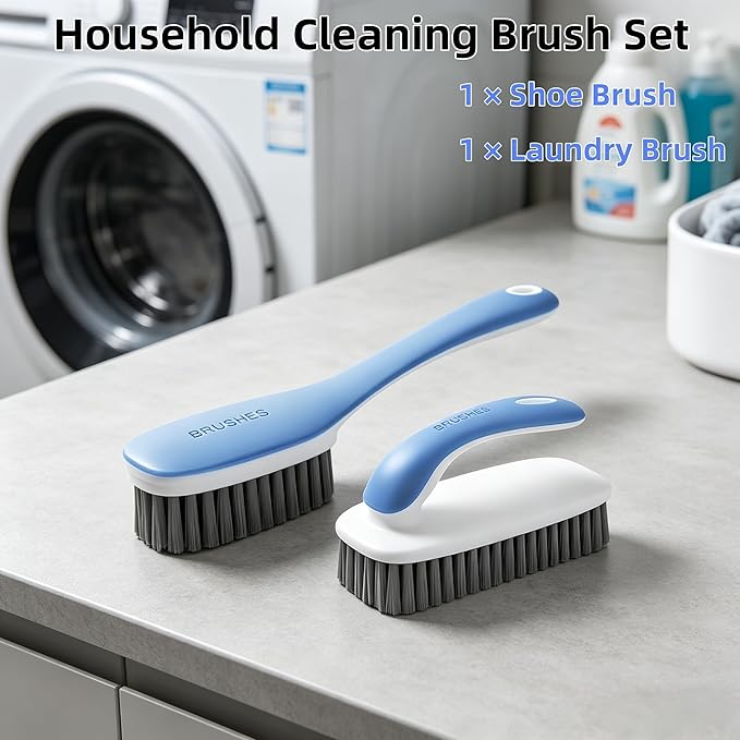 2 Pack Soft Bristle Cleaning Brushes Scrub Brush - Image 3