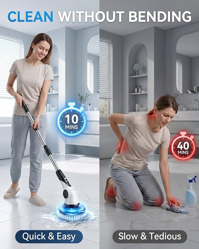 Electric Spin Scrubber, 3-Speed Shower Scrubber - Image 3