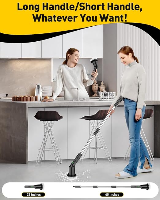 Electric Spin Scrubber for Bathroom, Shower Scrubber - Image 6