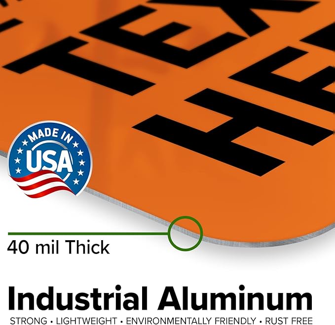 Custom Warning Sign, OSHA Sign, 12x16 Inches, Post Holes, Rust Free .040 Aluminum, Fade Resistant, Indoor/Outdoor Use, Made in USA by My Sign Center