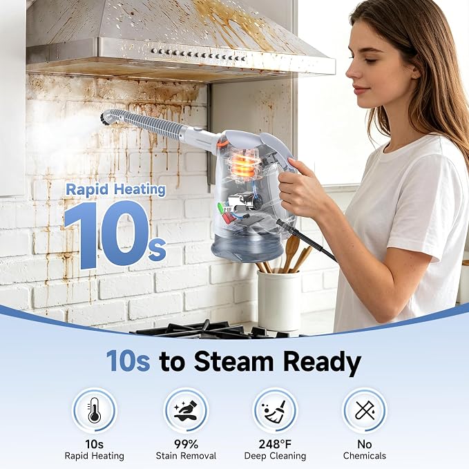 Steam Mop & Detachable Handheld Steam Cleaner - Image 4