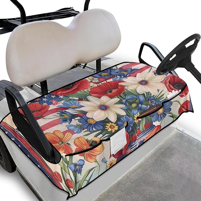 Golf Cart Seat Cover Cushion Designed to Protect Seats During Outdoor Use, Featuring Waterproof Layer and Soft Fabric