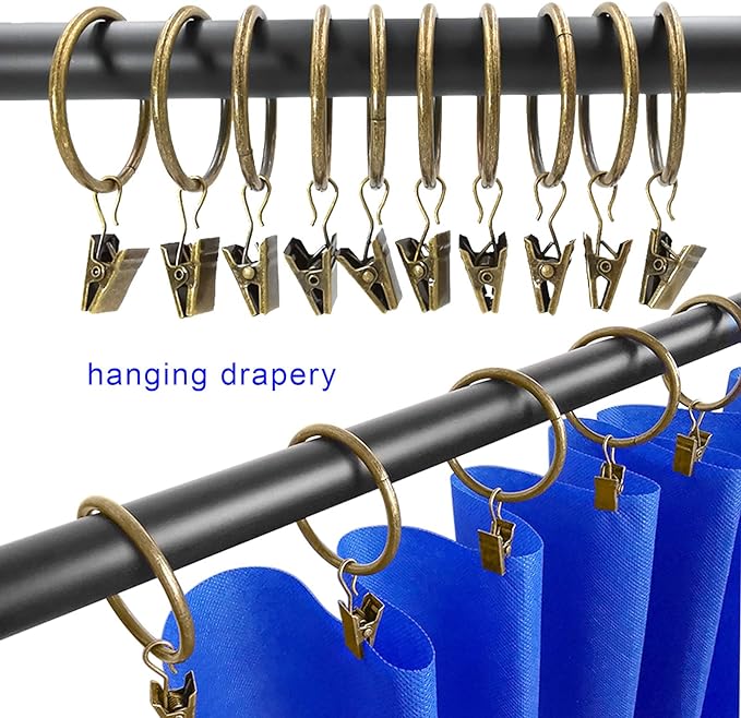 40 Pack Metal Curtain Rings - Image 6