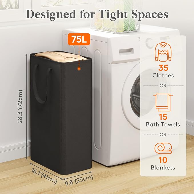 Lifewit Slim Collapsible Laundry Basket - Image 2